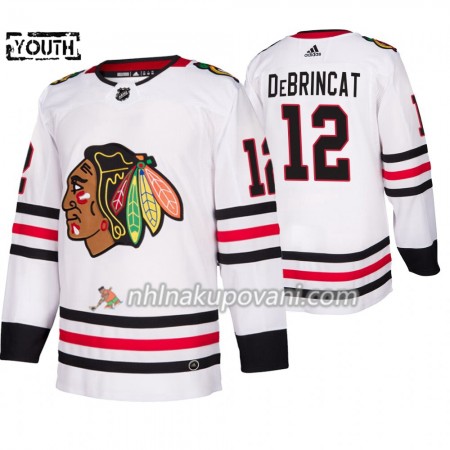 Chicago Blackhawks Dresy Alex DeBrincat 12 Adidas 2019-2020 Bílá Authentic - Dětské Chicago Blackhawks Dresy Alex DeBrincat 12 Adidas 2019-2020 Bílá Authentic - Dětské